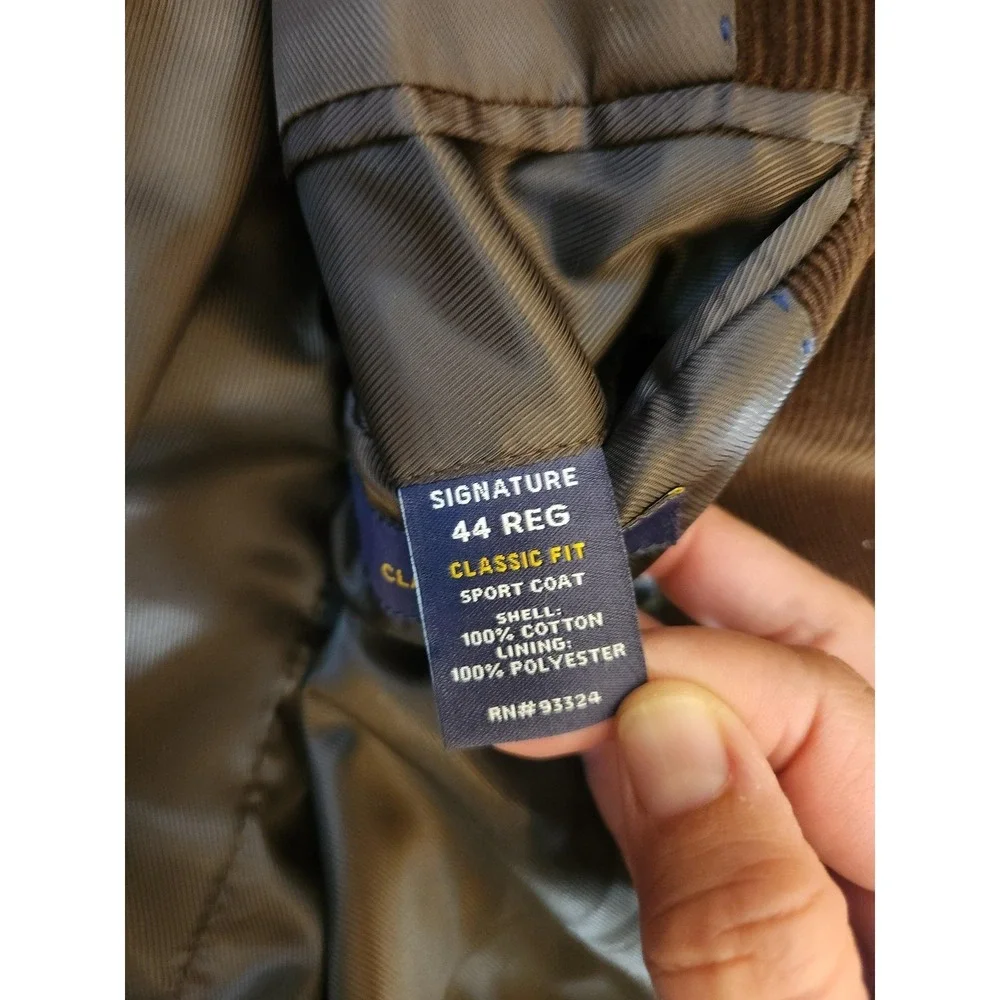 Stafford Sport Coat Mens 44 Regular Brown Corduroy Signature Classic Fit Blazer‎